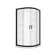 38.5'' W 74'' H Framed Round Reversible Shower Enclosure