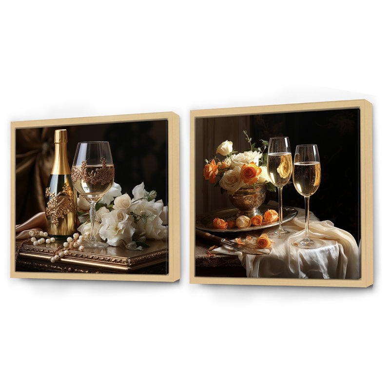 «Classic Elegance», 2 pièces, Cadre flottant brun, H 36 po x l 73 po