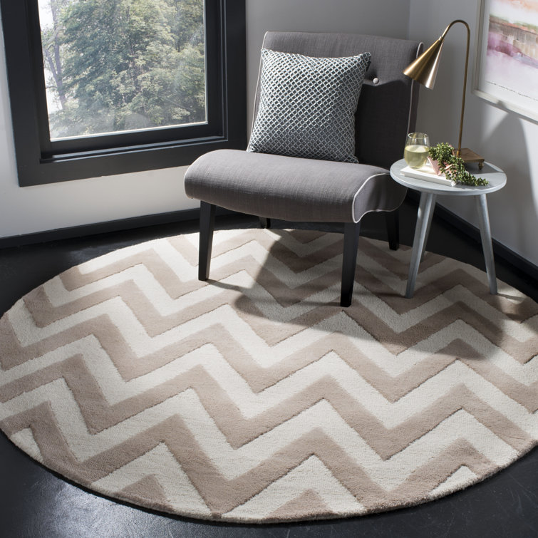 Sanyla Hand Tufted Wool Chevron Rug
