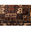 Tapis brun Teimani 3 pi 10 po x 6 pi 10 po