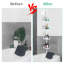 Rangement de coin de salle de bain avec tablettes réglables à 4 niveaux-591300370