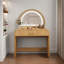 Makeup Vanity Table With Mirror Touch Screen Lighted Mirror, Dressing Table And Drawer