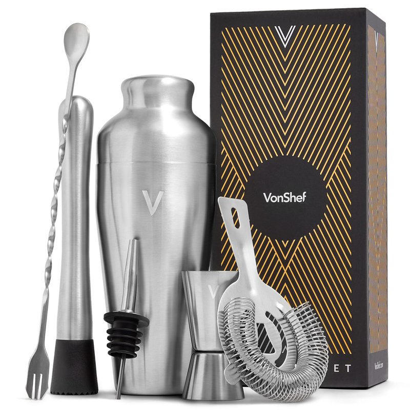 Parisian Cocktail Shaker Set , Silver