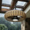 20" Outdoor Modern Farmhouse Rattan Caged Fandelier Ceiling Fan With Remote and LED Light, Plug-In, 3CCT, 6 Speed, Timer