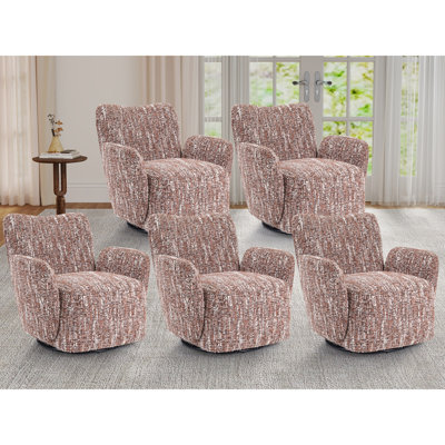 Ensemble de 5 fauteuils d'appoint pivotants 30,5 po