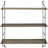 Sorbus 3-Tier Floating Shelf With Metal Brackets, Gray-1607100516