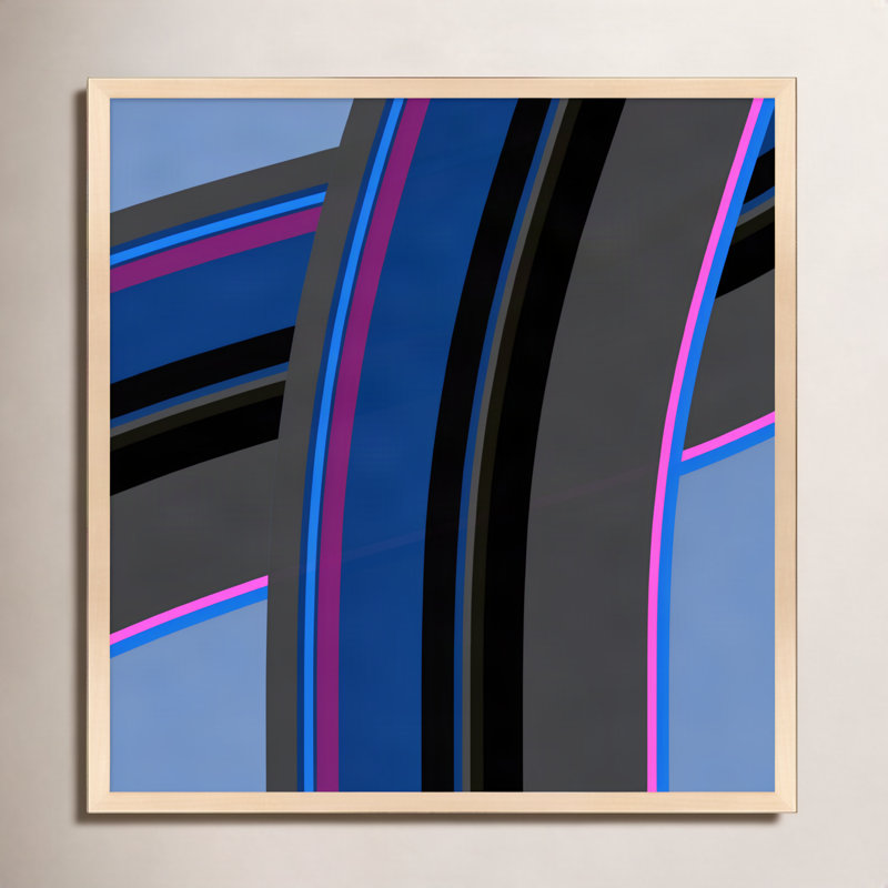 «Zackary Neon Twist» par Jacques Pilon - Reproduction d'art graphique sur papier encadré, Érable