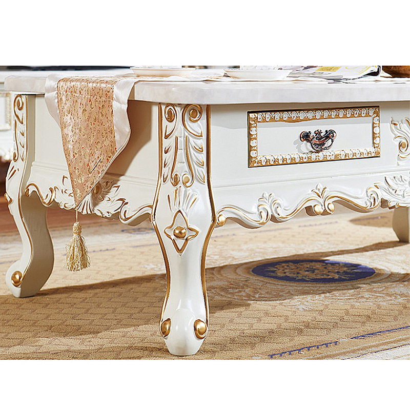 Table basse European Elegant, H 19,29 po x L 51,18 po x l 27,56 po