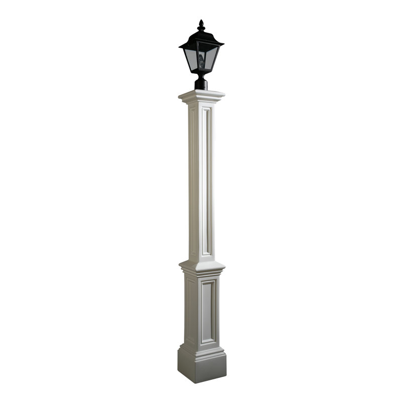 Signature Lamp Post (w/Mount), White