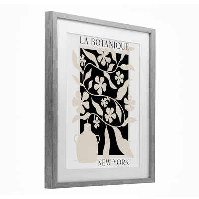 La Botanique New York Framed Print Under Glass, design by Natalie Carpentieri