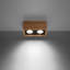 Riner Solid Wood Flush Mount