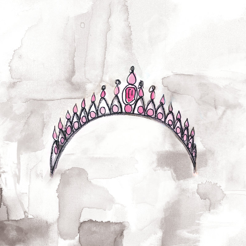 Cute Crown 1 - Wrapped Canvas Painting, 30cm H x 30cm W x 3.8cm D