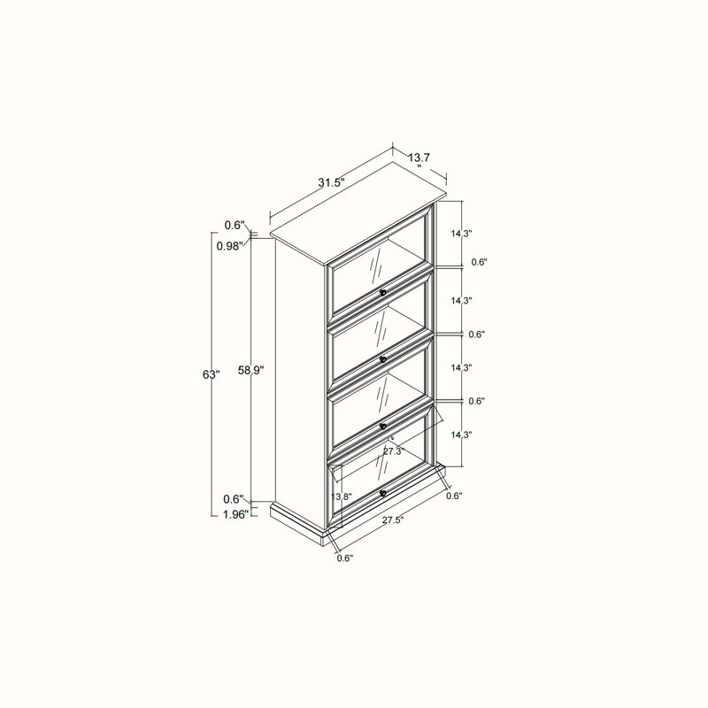 Vitrine en verre, Brun
