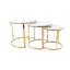 Vienna 3-Piece White Marble-Effect Nesting Coffee Table Set