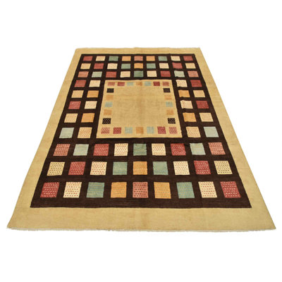 Gustena One-of-a-Kind 8'1'' X 10'7'' New Age Wool Area Rug Brown