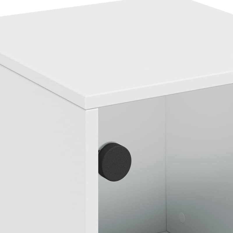 Genagra 35cm W Steel Bedside Table, White, Individual