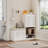 Multi Functional Shoe Storage Cabinet With Bench & 7+3 Storage Compartment, Adjustable Layer Board, Shoe Bench With Cushion For Entryway,  Freestanding Shoe Rack For Entryway, Mudroom, Hallway,White
