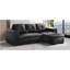 Canapé modulaire noir avec rangement