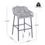 Ensemble de 2 tabourets de bar d'extérieur, corde gris clair-1930669582