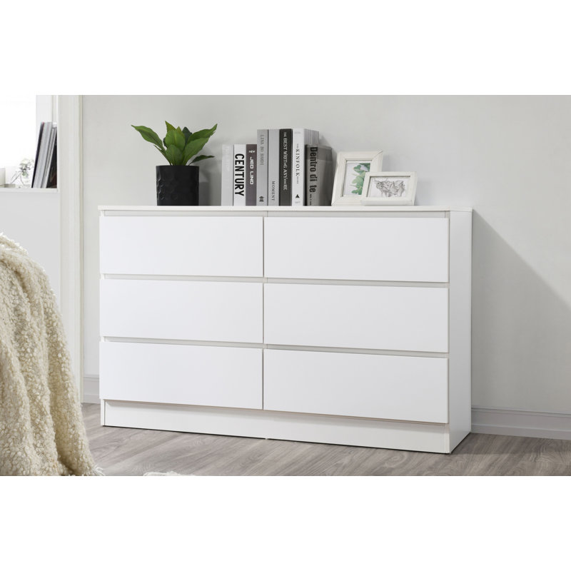 Marqita 6 Drawer 121Cm W Chest of Drawers, White