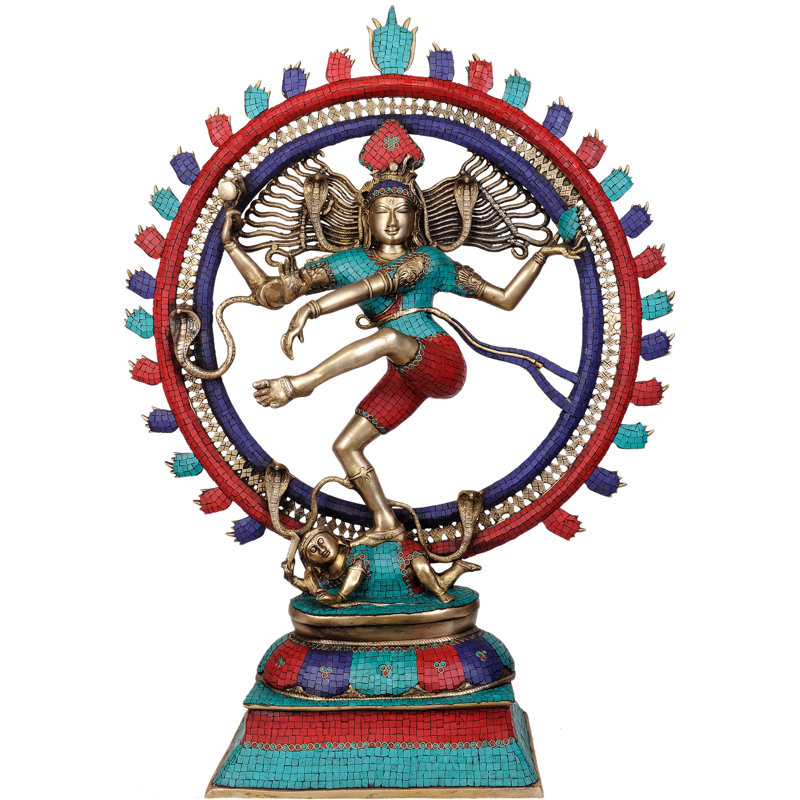 Nataraja (grande statue avec incrustations superbes)