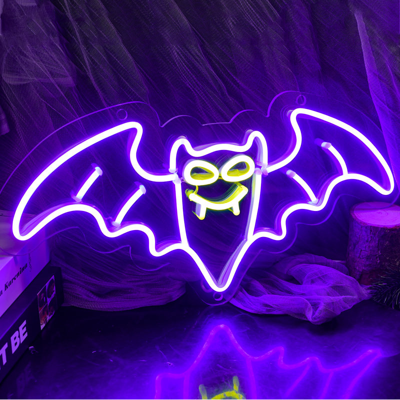 Jemarr 15.7" Bat Neon Sign Brightness Dimmable