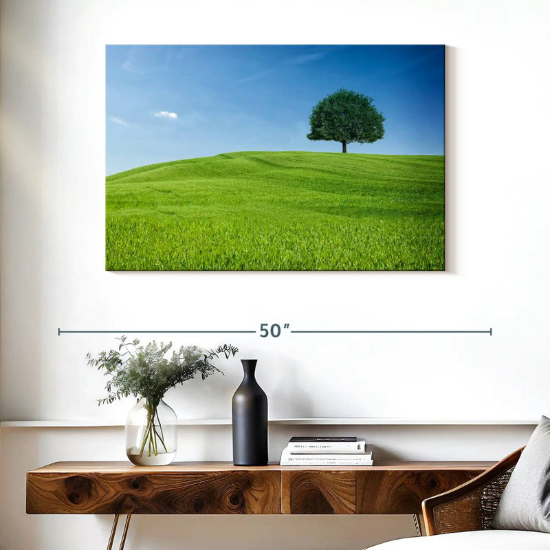 Colline et arbre toscan, H 26 po x l 39 po