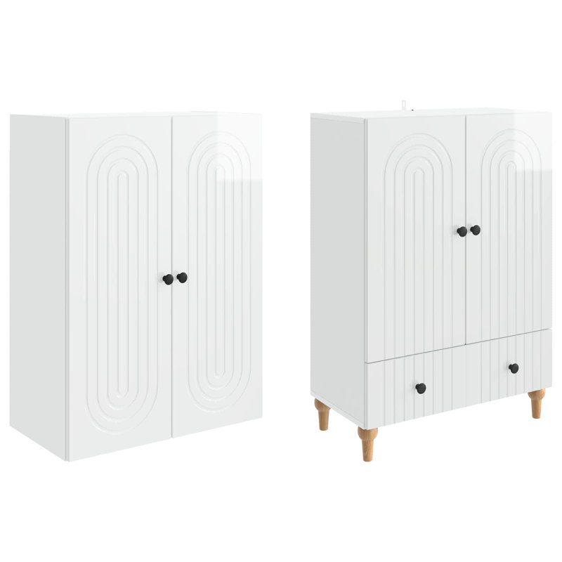 Storage Cabinet, High Gloss White