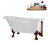 58" Streamlin Clawfoot Tub,Tray,Drain, Clawfeet-101628930-102219861