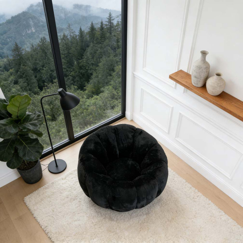 Adult Bean Bag Chair, Black