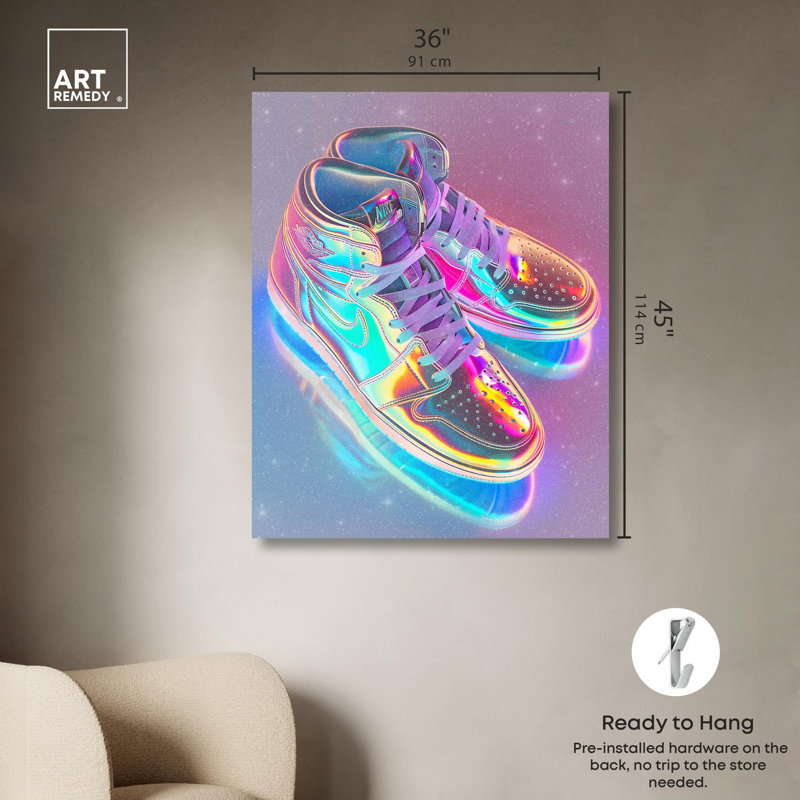 Bright Sneaker Holo, Toile tendue, H 45 po x l 36 po x P 1,5 po