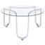 Ensemble de tables basses rondes 3 pièces avec cadres en verre trempé et en métal Dutton pour salon moderne