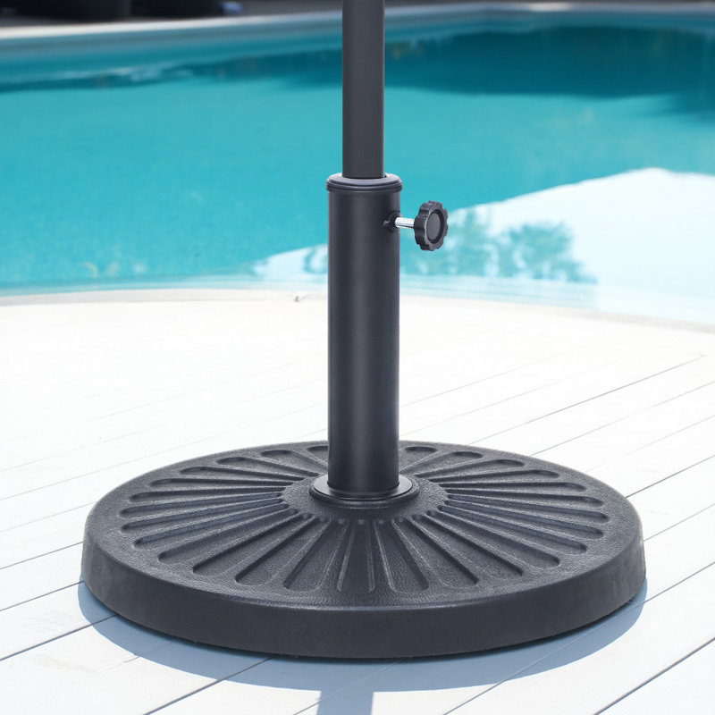 26,5 lb Base de parasol de patio, Noir, noir, noir, noir