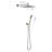 12 Inch Square Rain Shower Head With Handheld Showerhead (Without Control Valve)