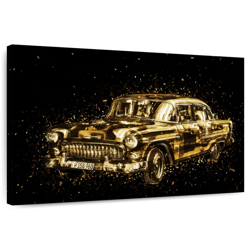 Mehar Golden Classic Car, 24" H x 36" W
