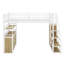 Lit mezzanine double en métal avec garde-robe de rangement-2002319326