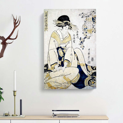 Courtesan by Kitagawa Utamaro - Wrapped Canvas Painting Print