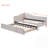 Twin Size Upholstered L-Shaped Daybed with Pop Up Trundle-111873709