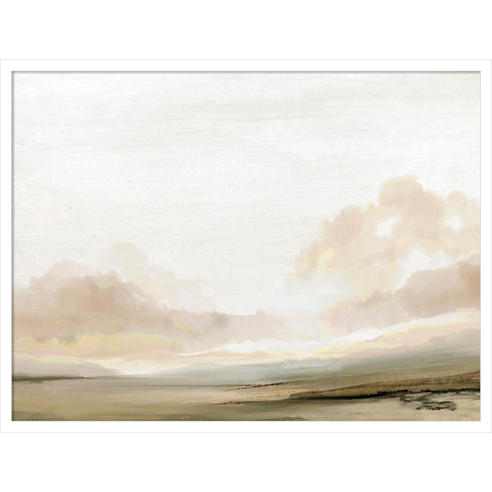 Southern Landscape Print by Dan Hobday, White, 25" H x 33" W x 1" D
