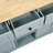Kitchen Cart With 5 Smooth Wheels & Drop Counter, Grey Blue Storage Wheels, Countertop, For Functional-1932685767-1932685784