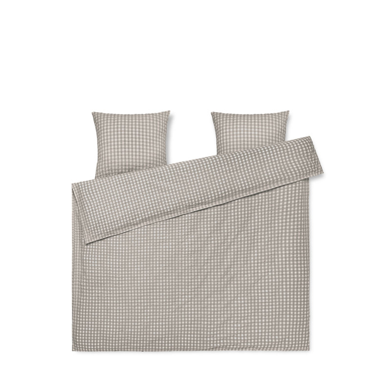 Baek And Bolge Duvet Cover, Gray/Birch, King Duvet Cover + 2 King Pillowcases