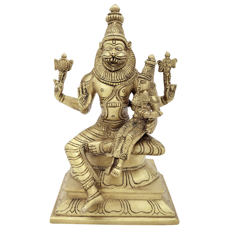 Statue de lord Narasimha, Laiton naturel
