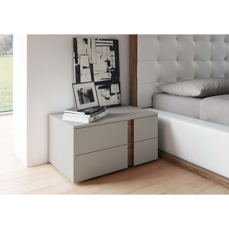 Park 2 - Drawer Nightstand, Dark Gull Gray, Left