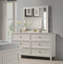 Commode de chambre à coucher classique avec 6 tiroirs de rangement 1Pc