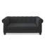 Élégant lit pour animaux de compagnie rectangulaire pour petits et moyens chiens, canapé-lit surélevé durable, canapé pour chien confortable, canapé pour chien en lin moderne et tendance - noir-125428232