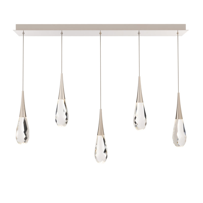 Hibiscus 5 - Light LED Pendant, Polished Nickel