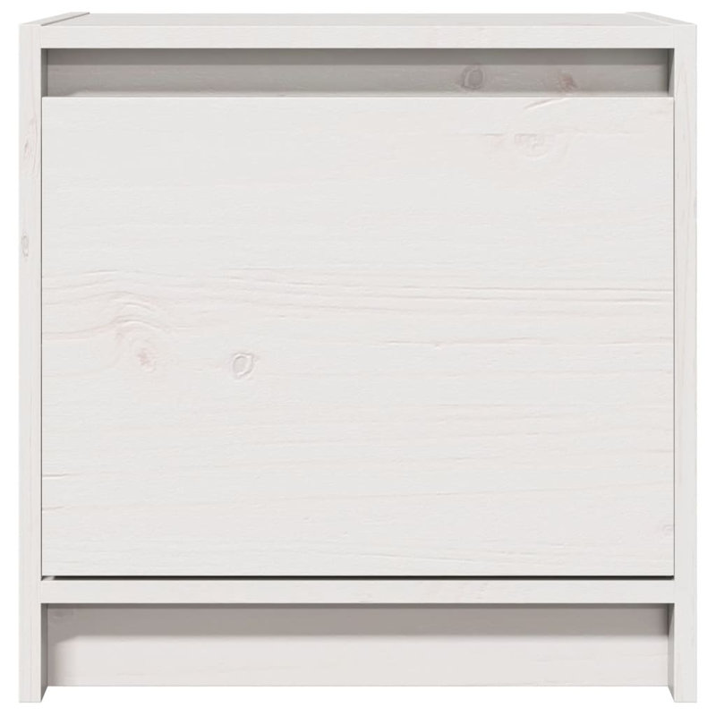 Granston 40cm W Solid Wood Bedside Table, White, Individual
