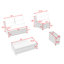 Ensemble de canapés d'extérieur en osier 8 pièces avec table basse rectangulaire, canapé modulaire, coussins et 2 tables d'appoint-590162630