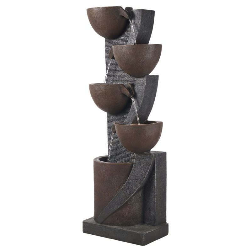 Weather Resistant Floor Fountain with Lights