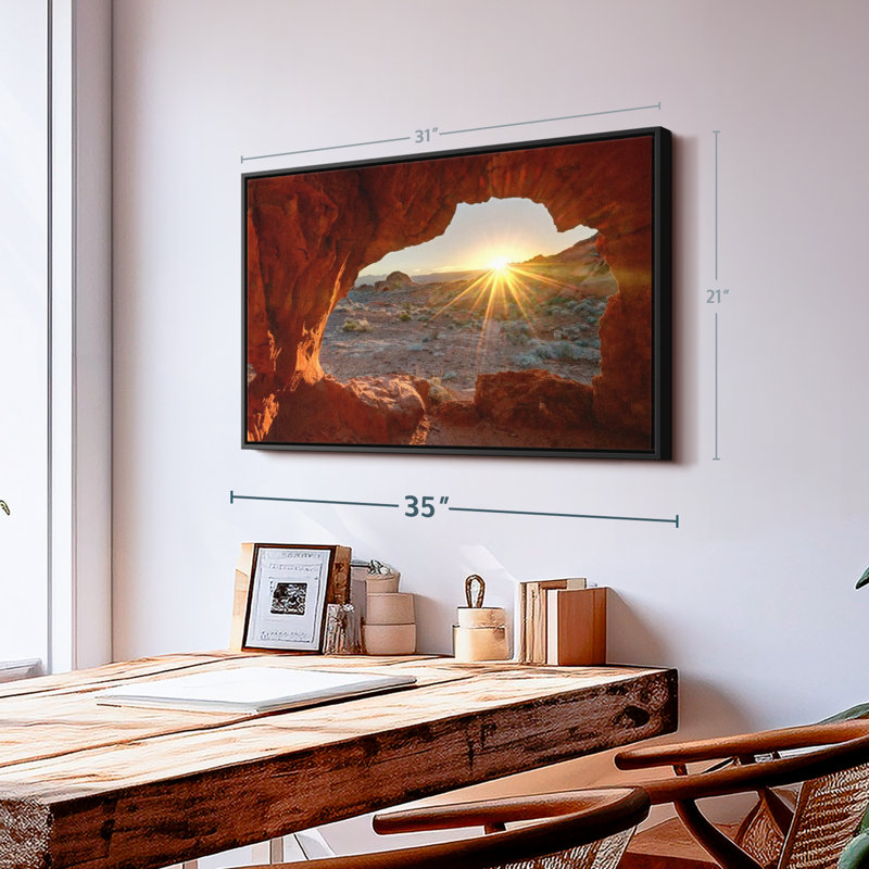 Nature «Red Rock Canyon Sunrise Wall Art», H 21 po x l 31 po
